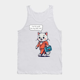 Funny Cat Working Tank Top